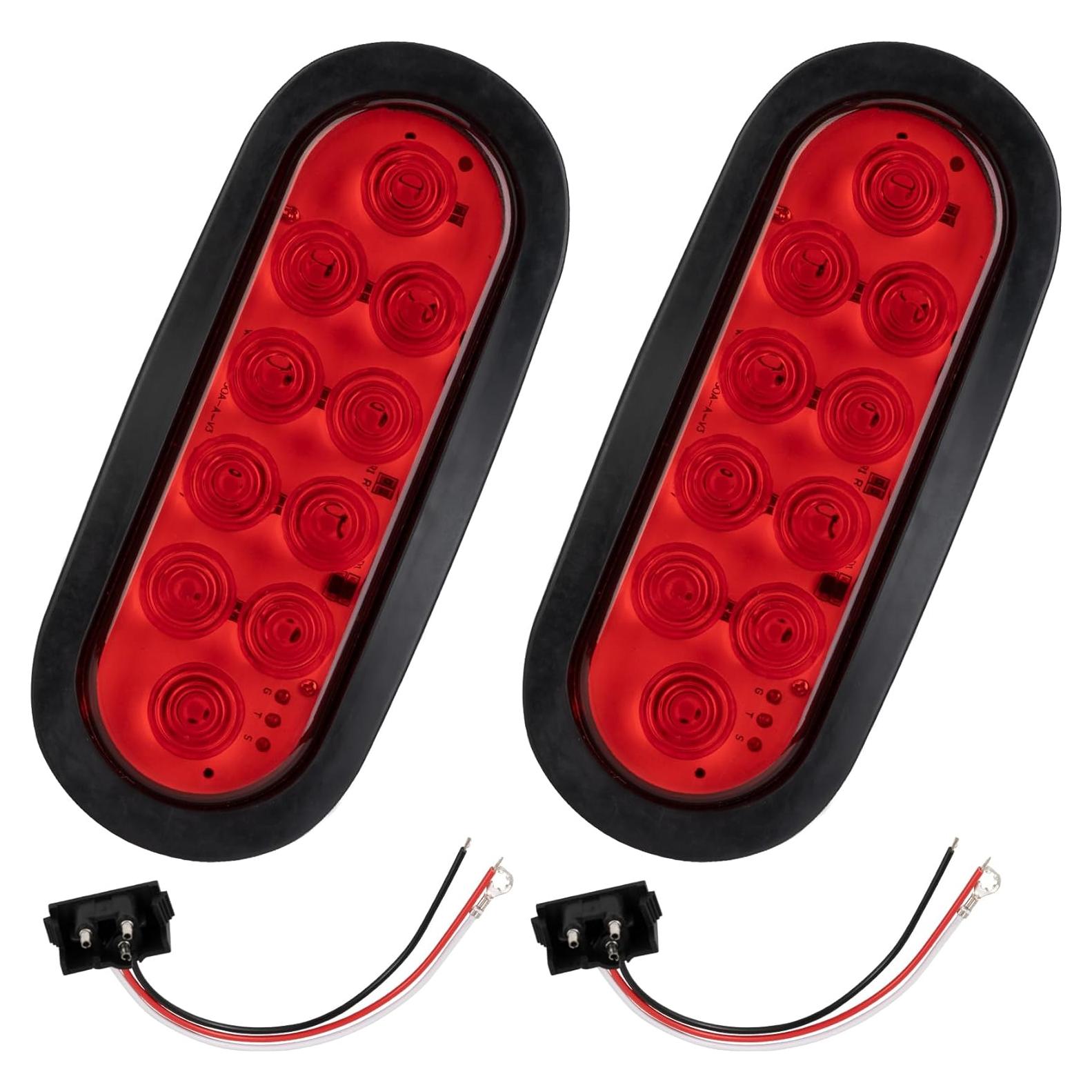 Luces Traseras LED RUNBAITOO 6" Rojas Impermeables IP67