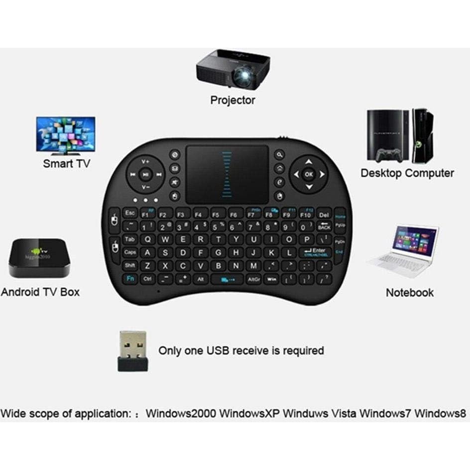 Mini Teclado Inalámbrico TV xStream 2.4GHz con Touchpad