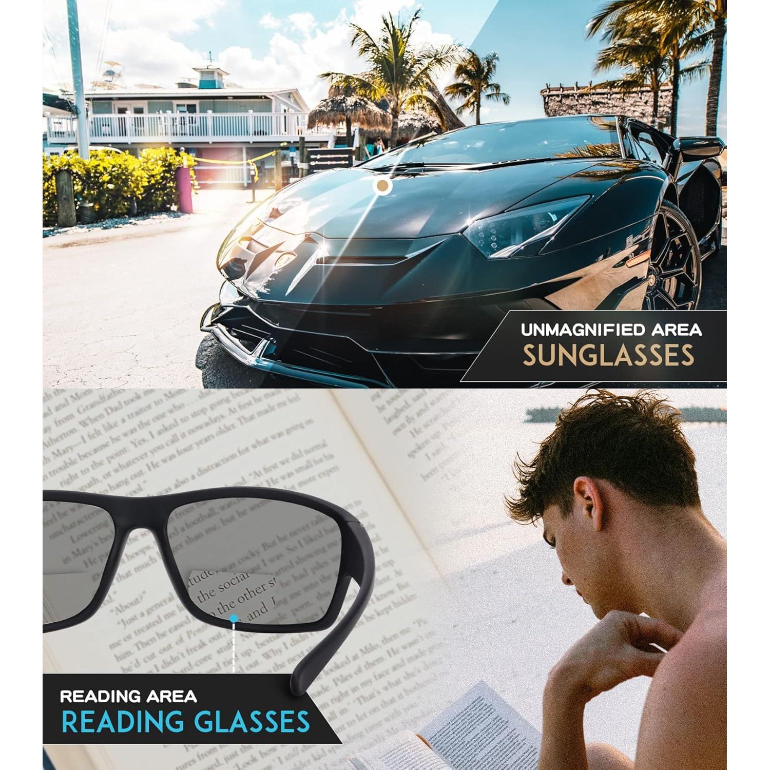 Gafas de Sol Bifocales SKYOAK UV400 para Hombres 2 Pack