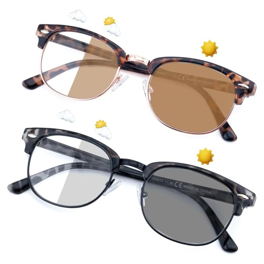 Gafas de Sol Fotoquímicas FEIVSN +1.0 Lentes Completos