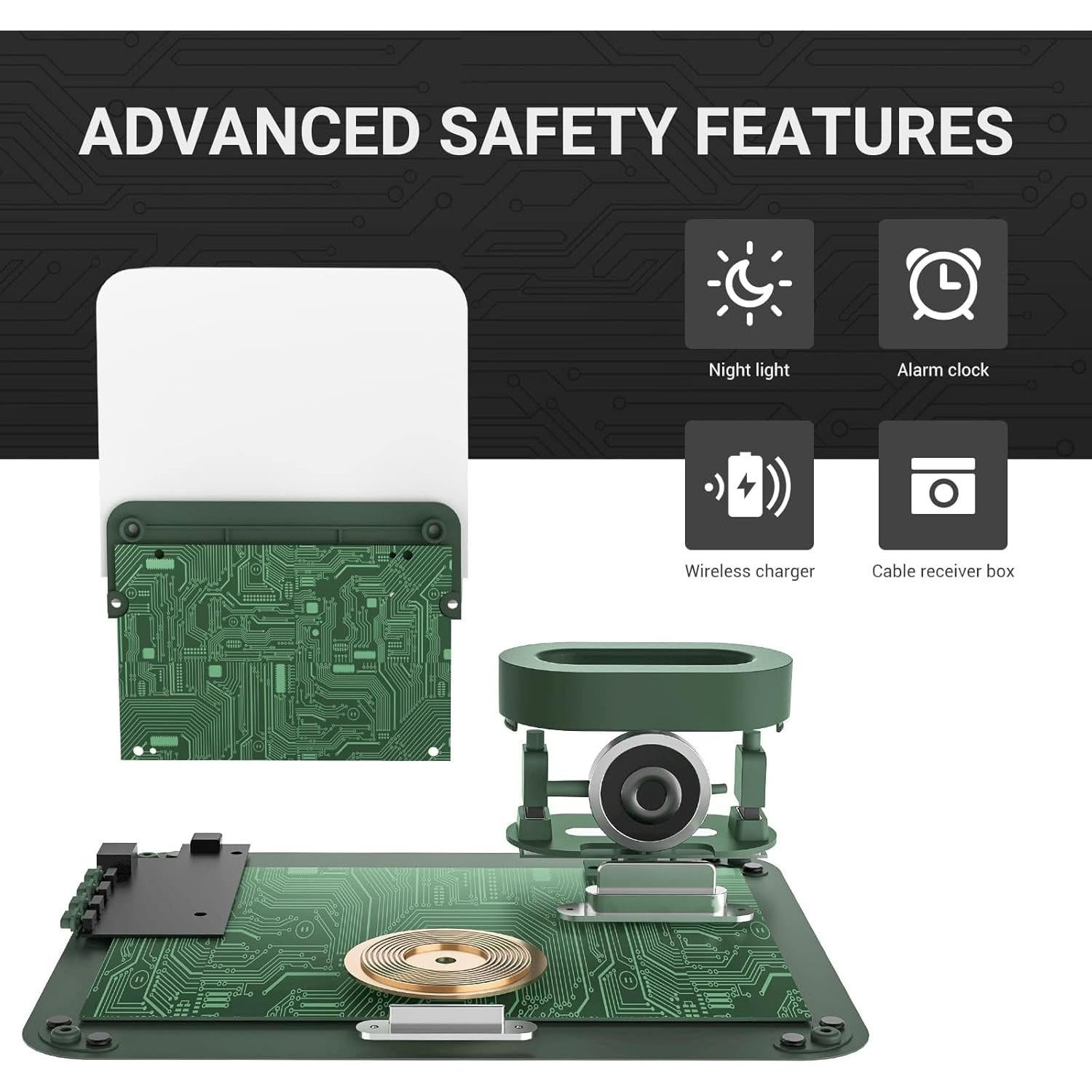 Estación de Carga Inalámbrica COLSUR 15W 3 en 1 Verde