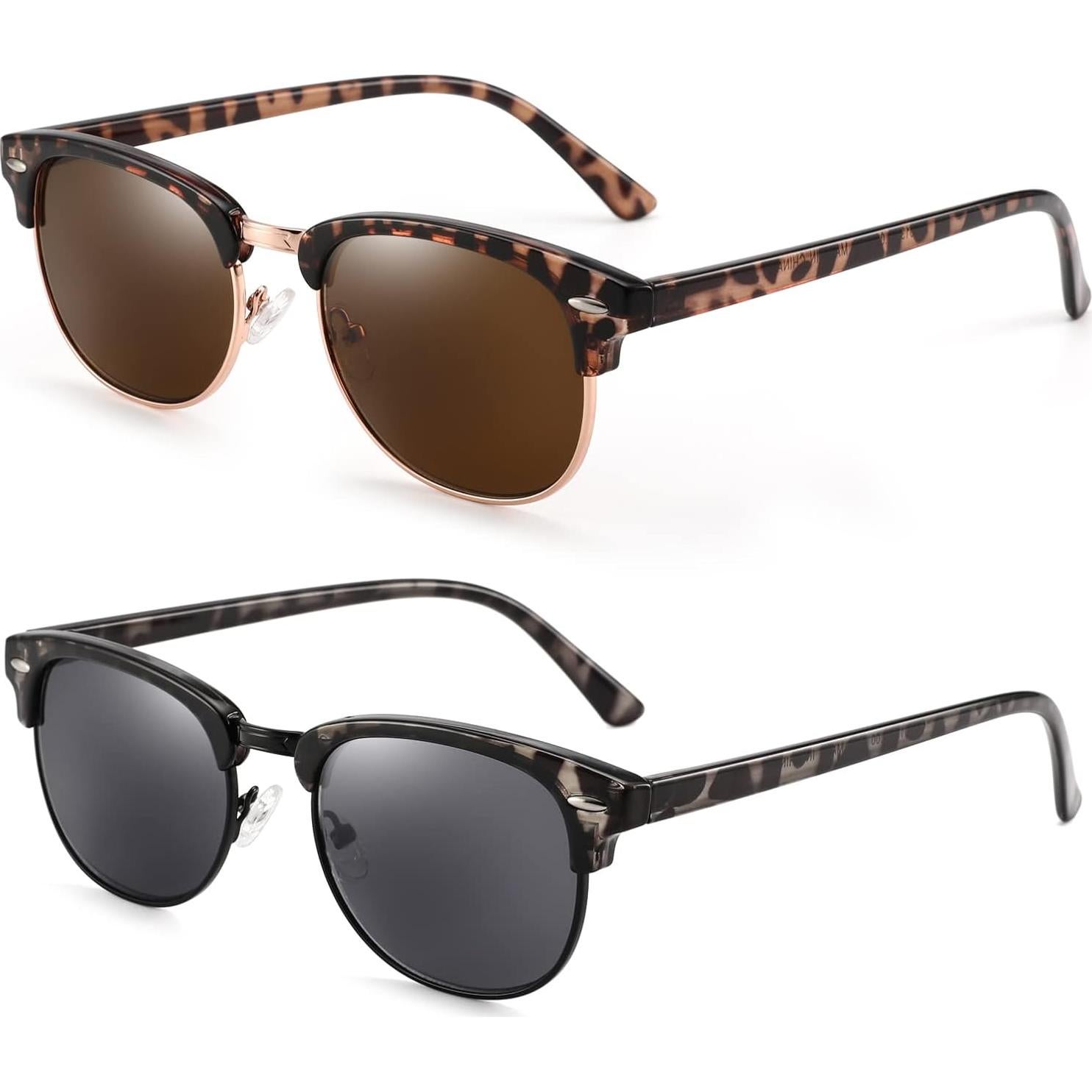 Gafas de Sol para Lectura FEIVSN 2 Paquetes UV400 1.0x