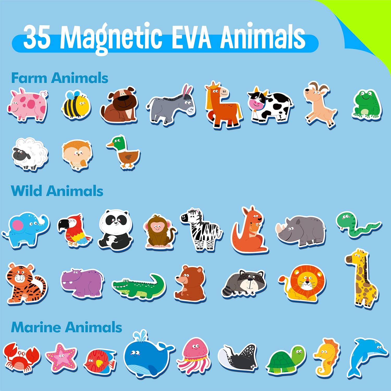 35 Imanes de Animales SpriteGru - Juguetes Educativos 3+