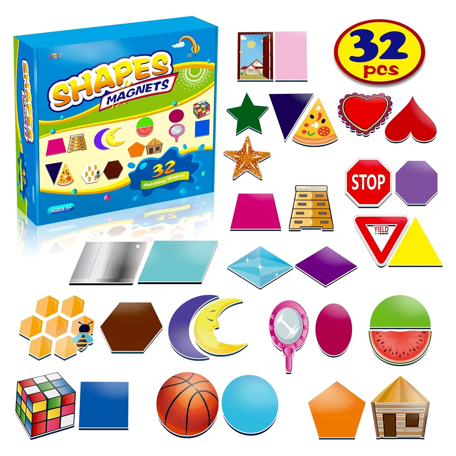 32 Imán de Formas y Colores SpriteGru para Aprendizaje