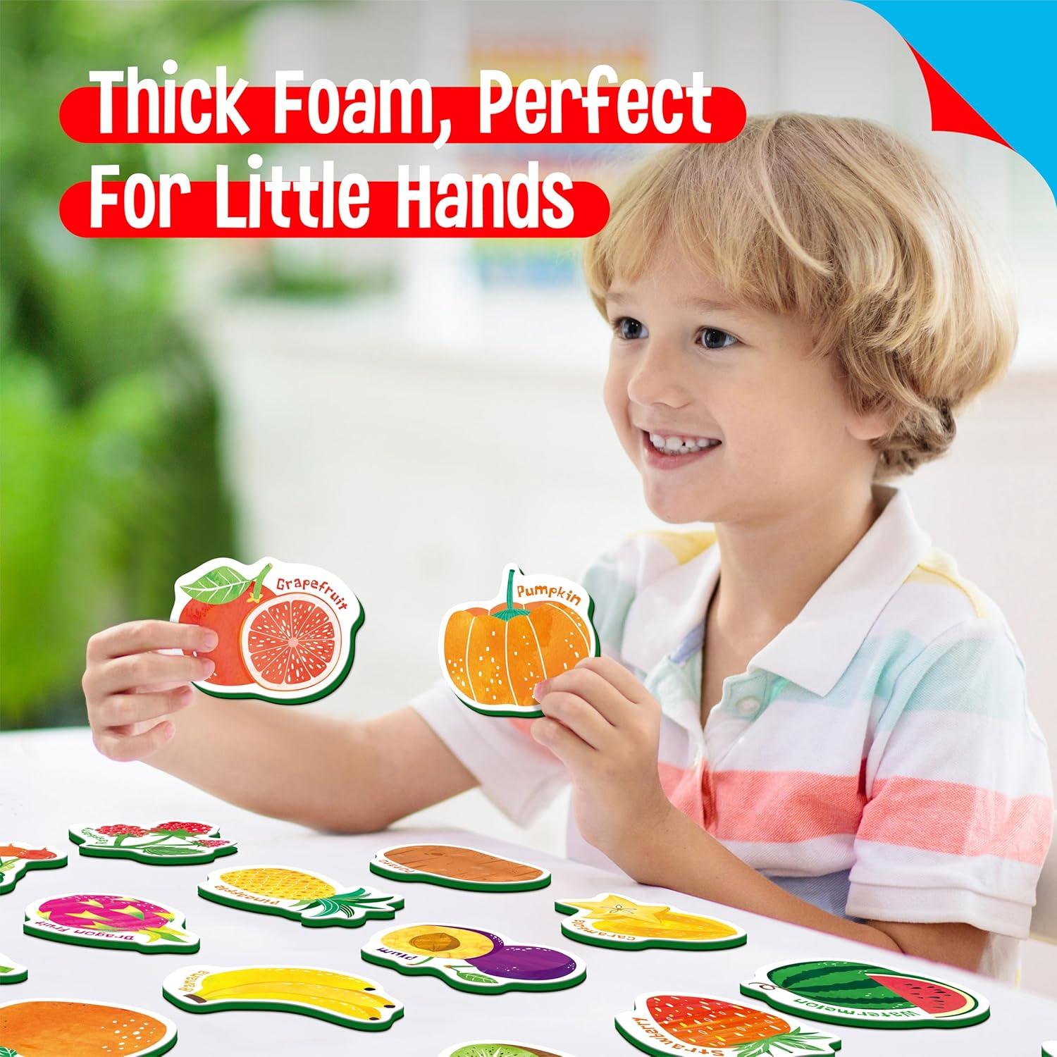 35 Imanes de Frutas y Verduras SpriteGru para Niños