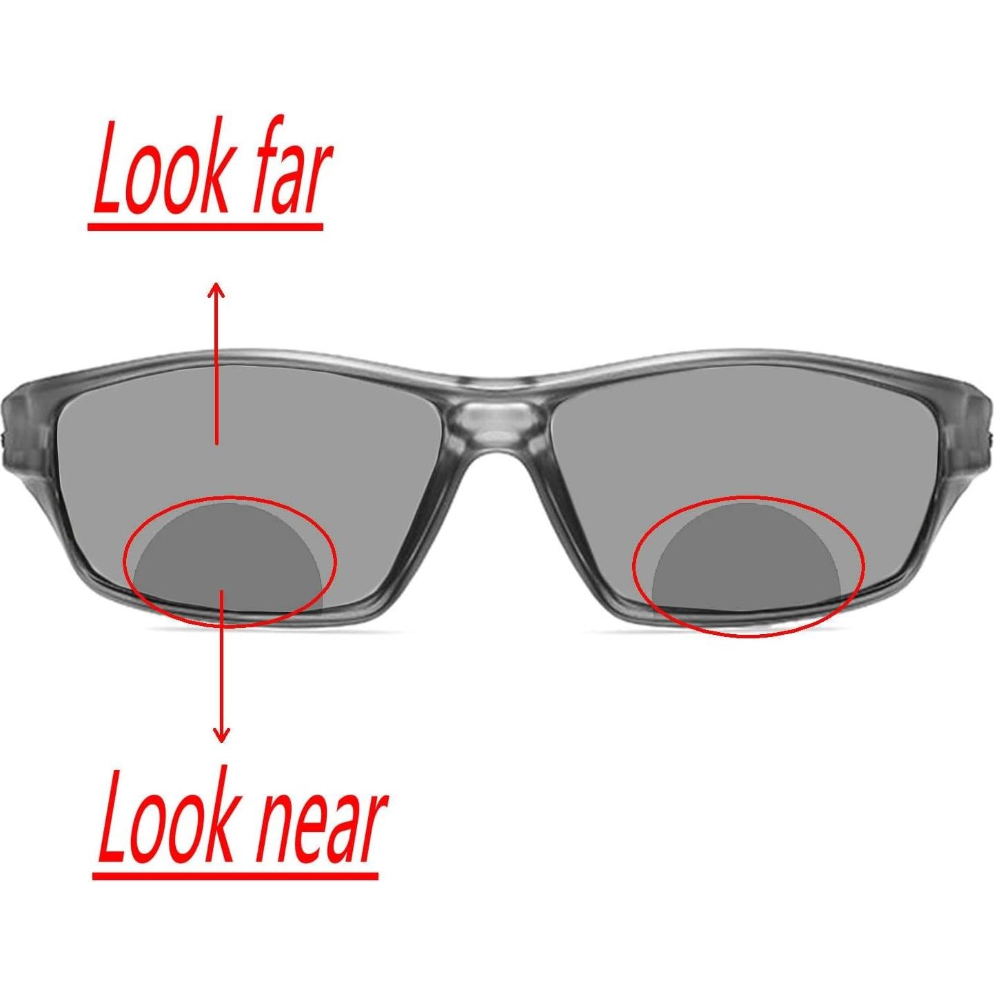 Gafas de lectura bifocal fotoquímicas UV400 para hombres