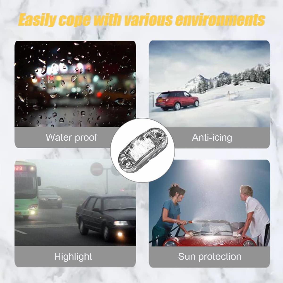 Luces de Marcador Lateral LED HIPOPY 2 Pcs 12-24V Impermeables