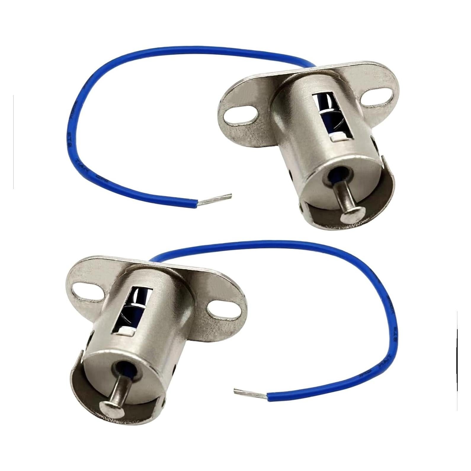 Socket de Bombilla BA15s KEVWR Plateado 2 Piezas para Auto