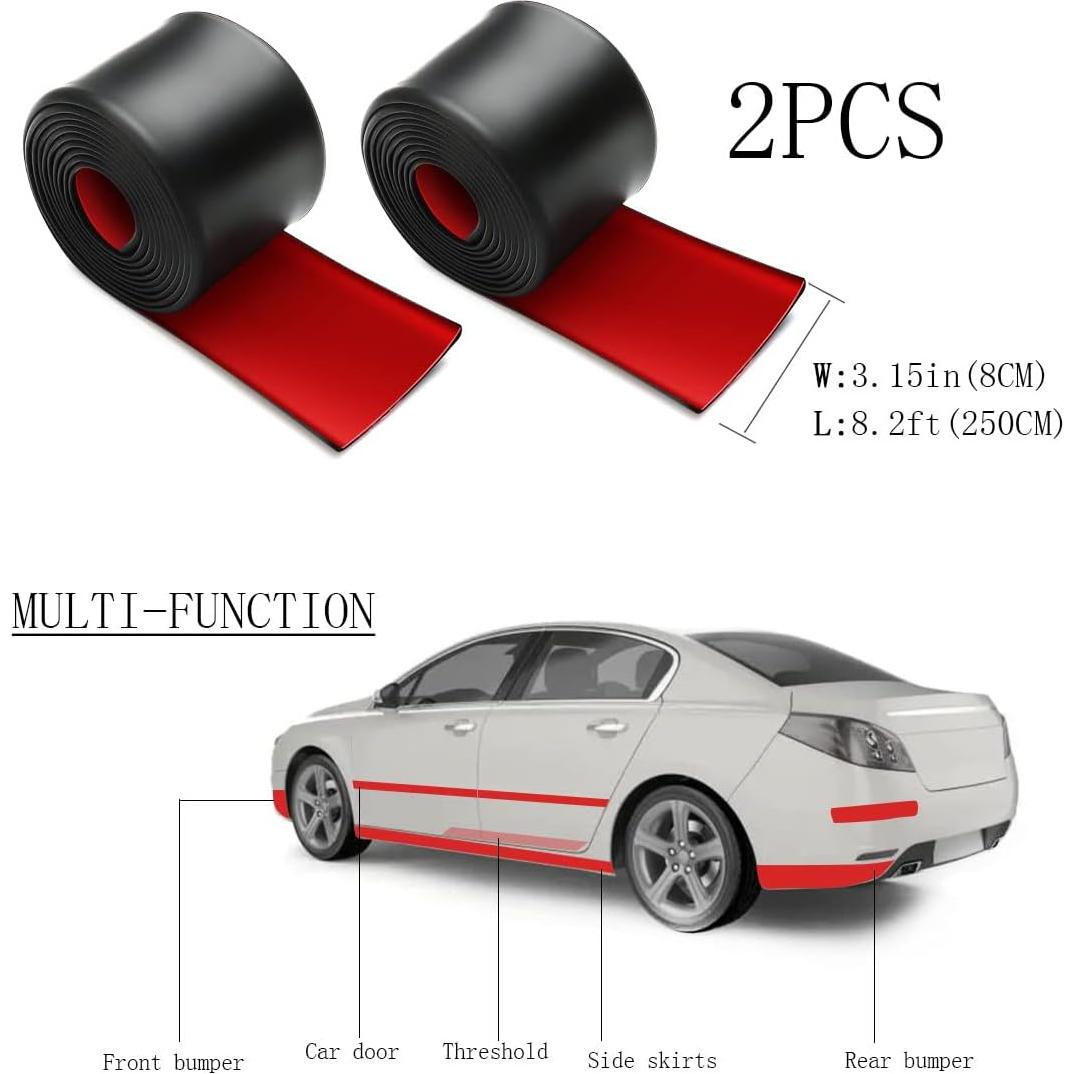 Faldones Laterales de Goma Muekzru 2.5m x 8cm Universal