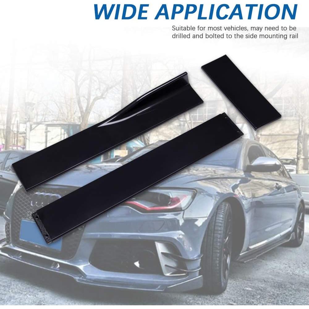 Falda Lateral Universal JMTBNO 2.2M Negro ABS para Autos