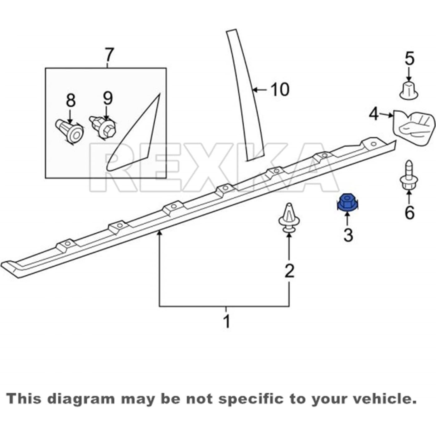 Clips de Retención de Molduras Toyota Yontao 30pcs 32mm