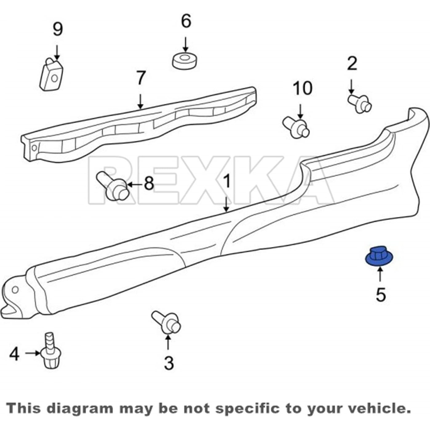 Clips de Retención de Guardabarros Rexka 10 Pcs para Toyota