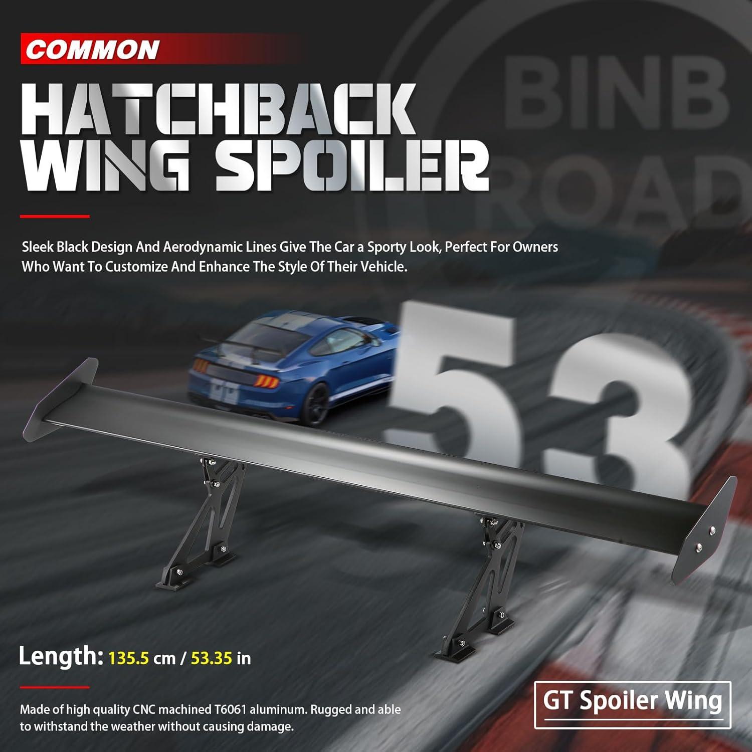 Spoiler Trasero Universal BINB ROAD 135 cm Estilo GT Negro