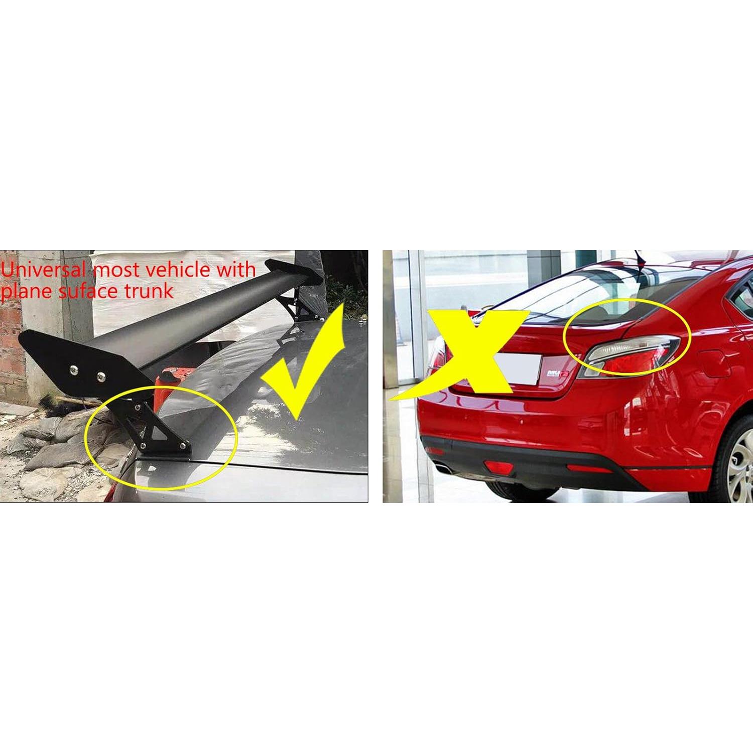 Alerón Trasero Ajustable Areyourshop de Aluminio 135cm Negro