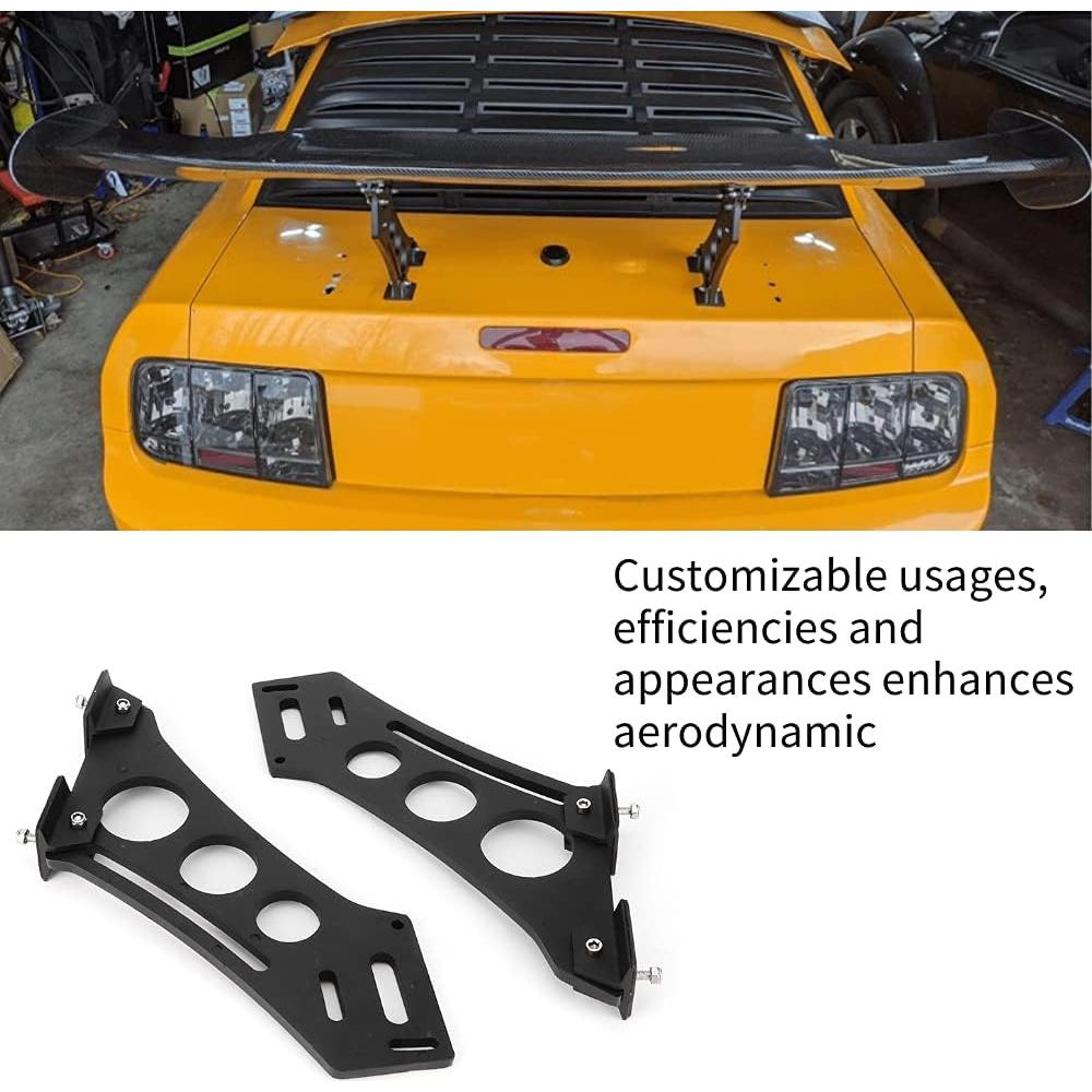 Kit Soportes Spoiler Acouto Universal Aluminio CNC 28cm