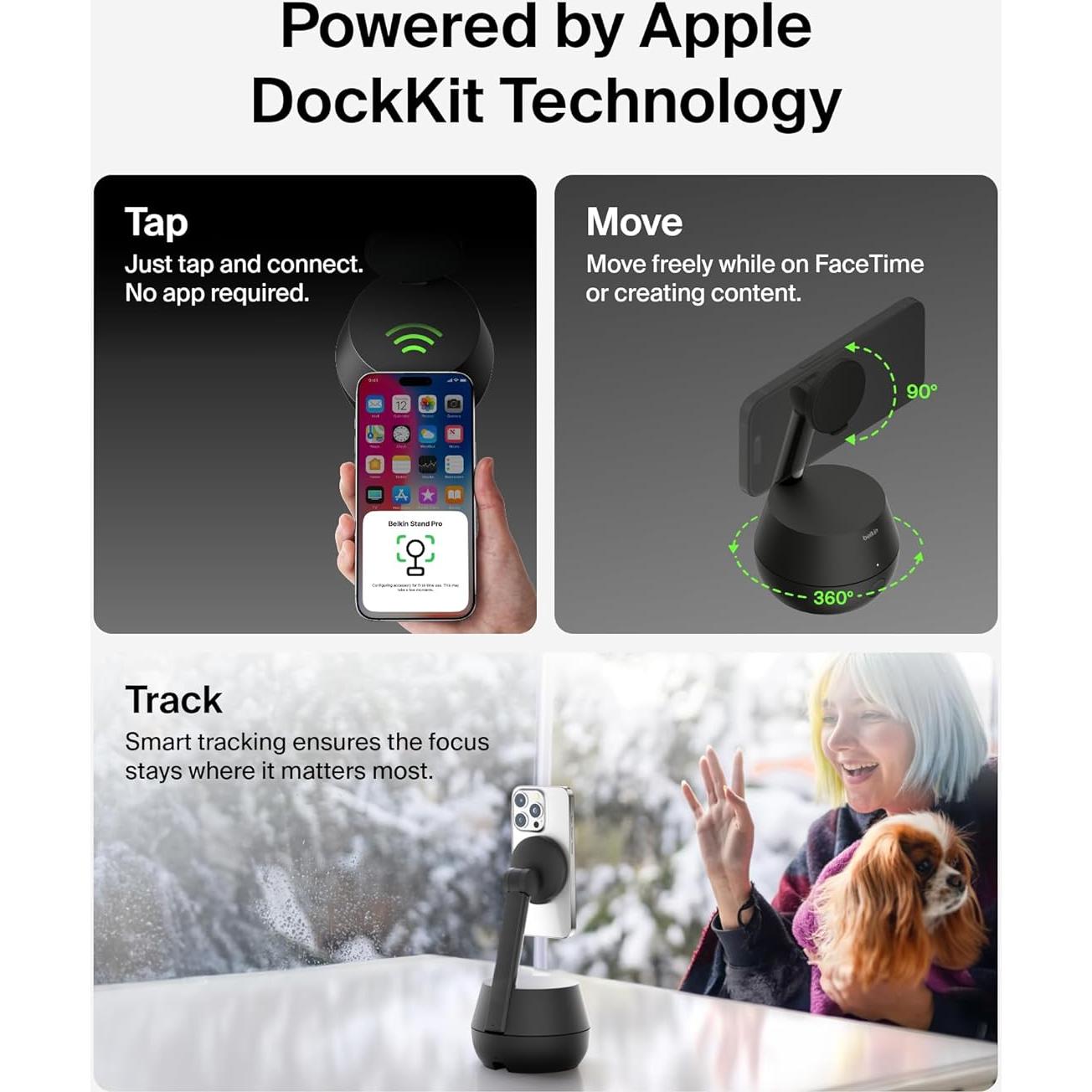 Soporte Pro de Carga Inalámbrica Belkin con Seguimiento 360°
