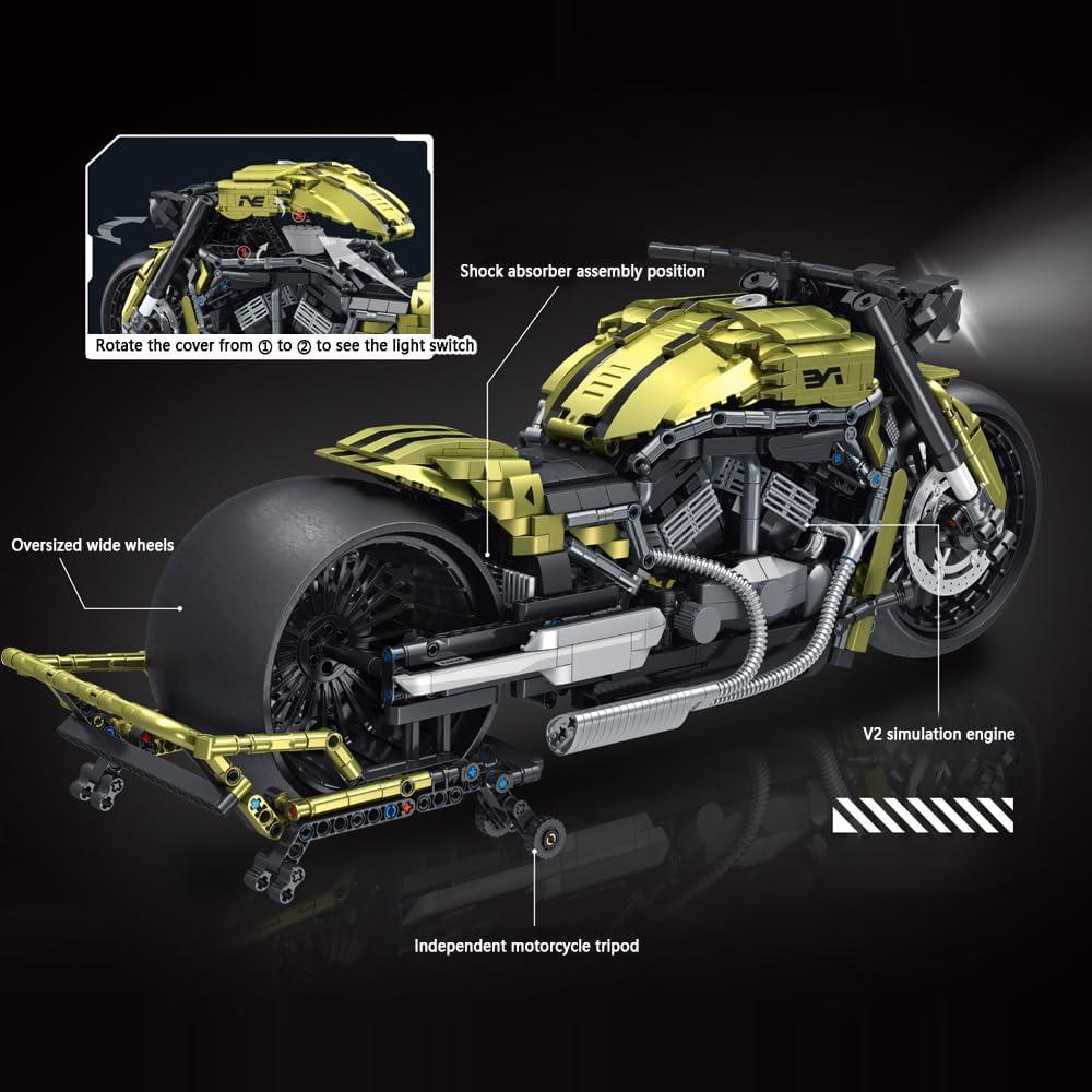 Set de Bloques de Construcción MISINI 672110 Motocicleta 2427 Piezas