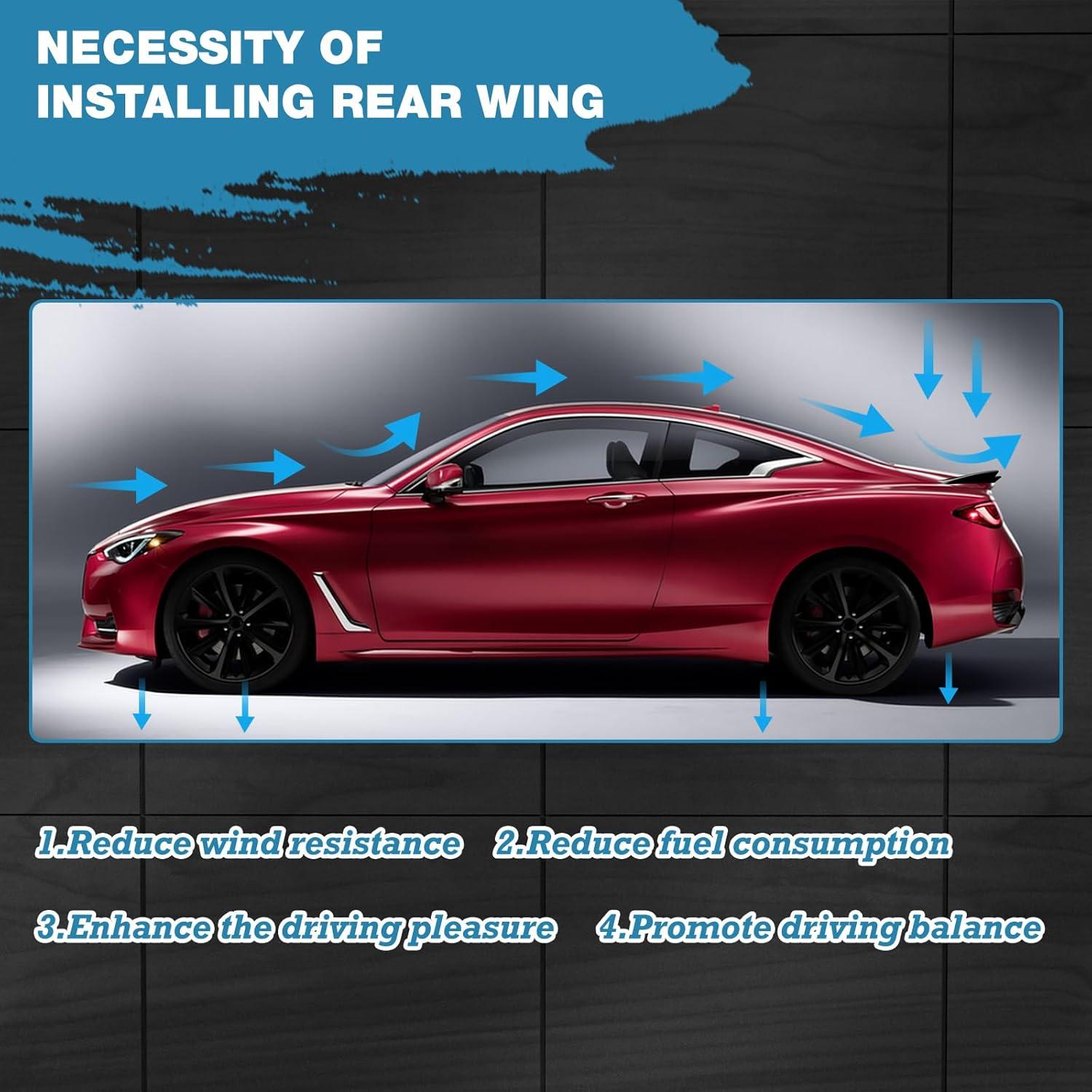 Alerón Trasero Pspeed para VW Jetta Sedan 2019-2024 Negro