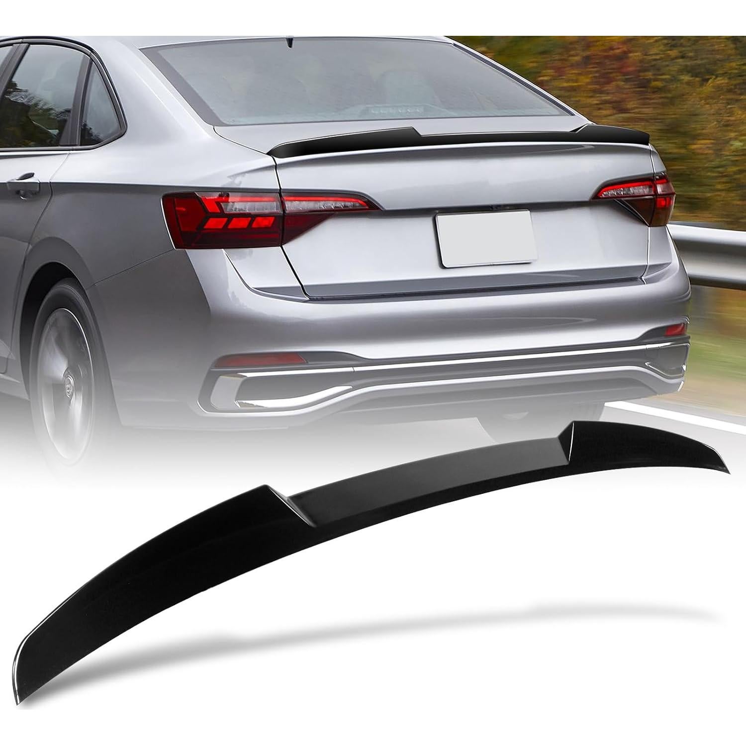 Alerón Trasero Pspeed para VW Jetta Sedan 2019-2024 Negro