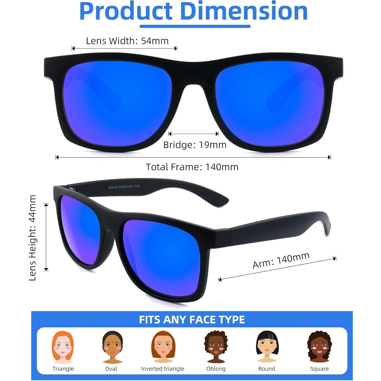 Gafas de sol lectoras SOPHILY 1.25x con lentes espejados