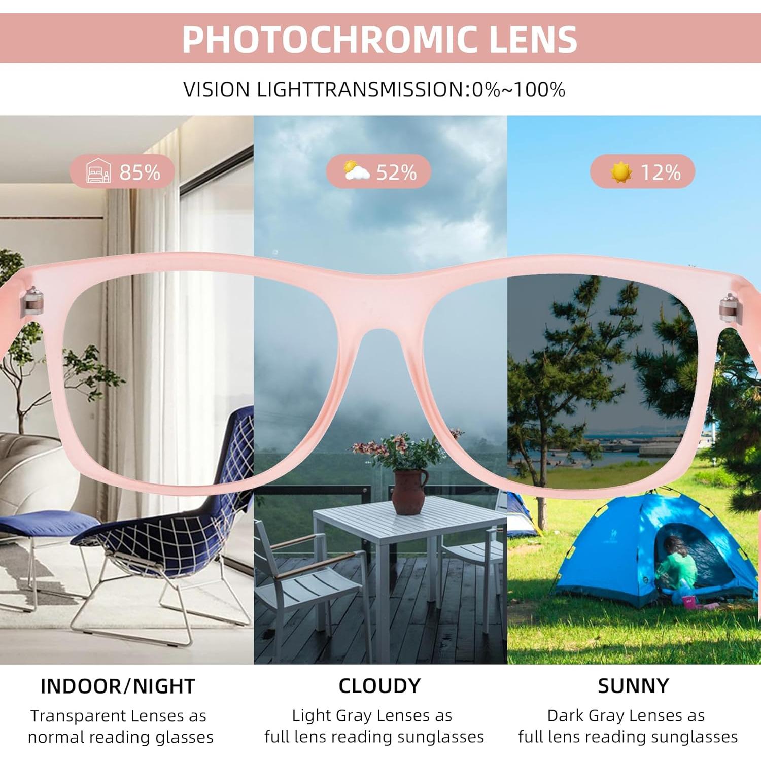 Gafas de lectura fotocromáticas SOPHILY +1.0 Marco Rosa