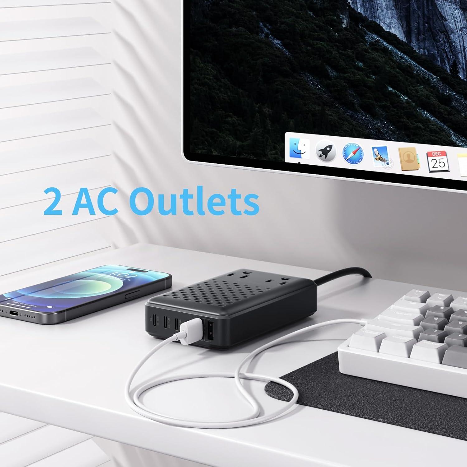 Estación de Carga 140W GaN III 8-en-1 USB-C y USB-A