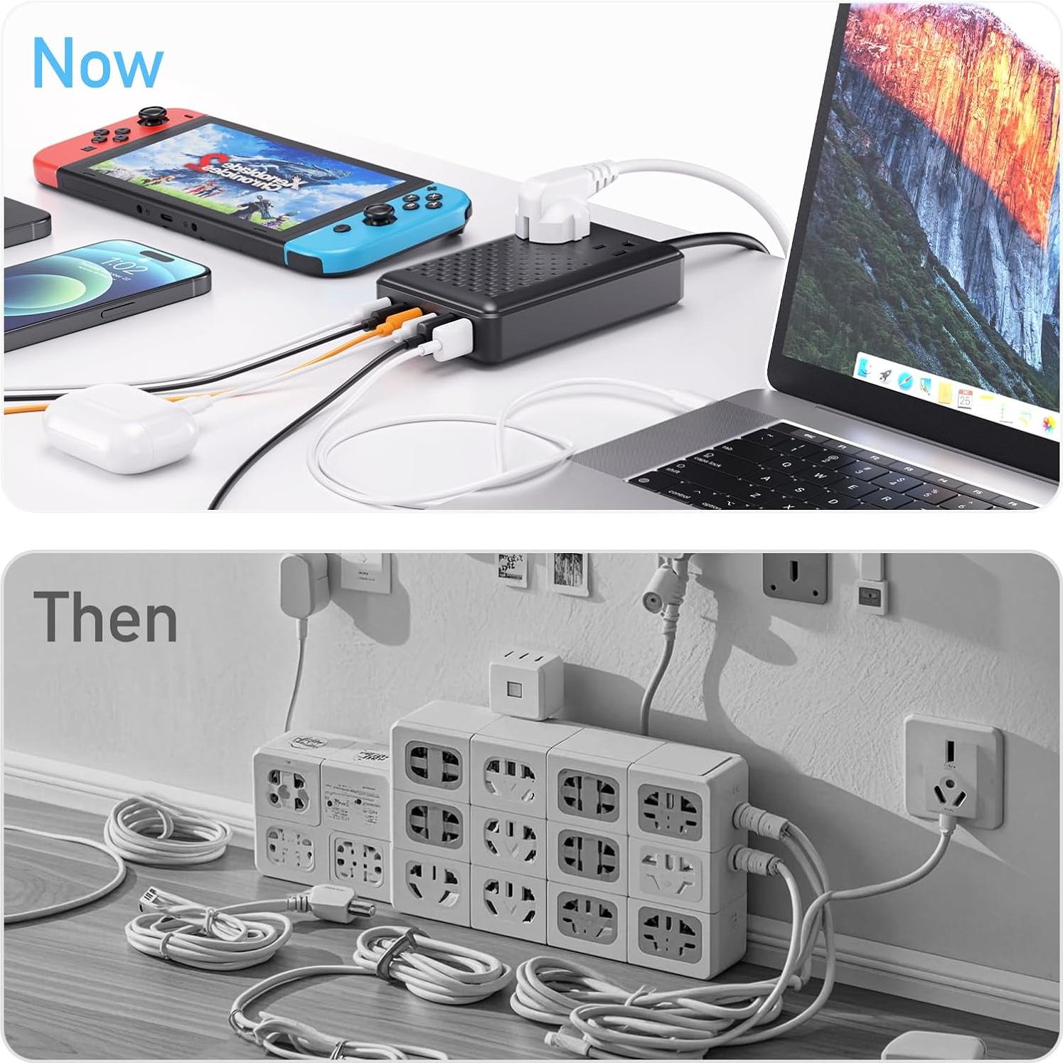 Estación de Carga 140W GaN III 8-en-1 USB-C y USB-A