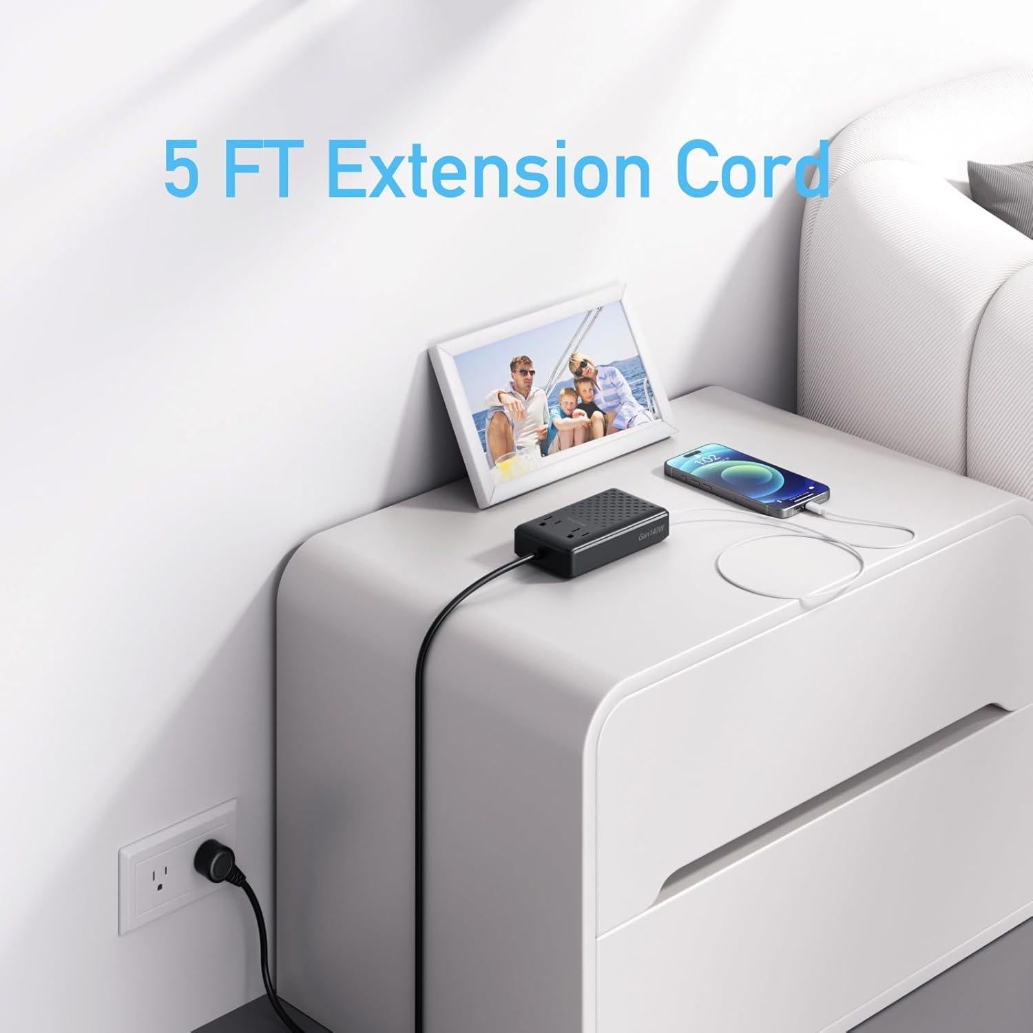 Estación de Carga 140W GaN III 8-en-1 USB-C y USB-A