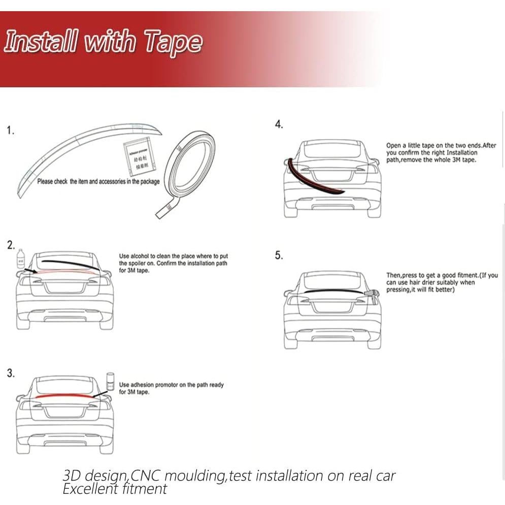 Spoiler Trasero de Fibra de Carbono Audi A5 B9 Sline 2017-2023