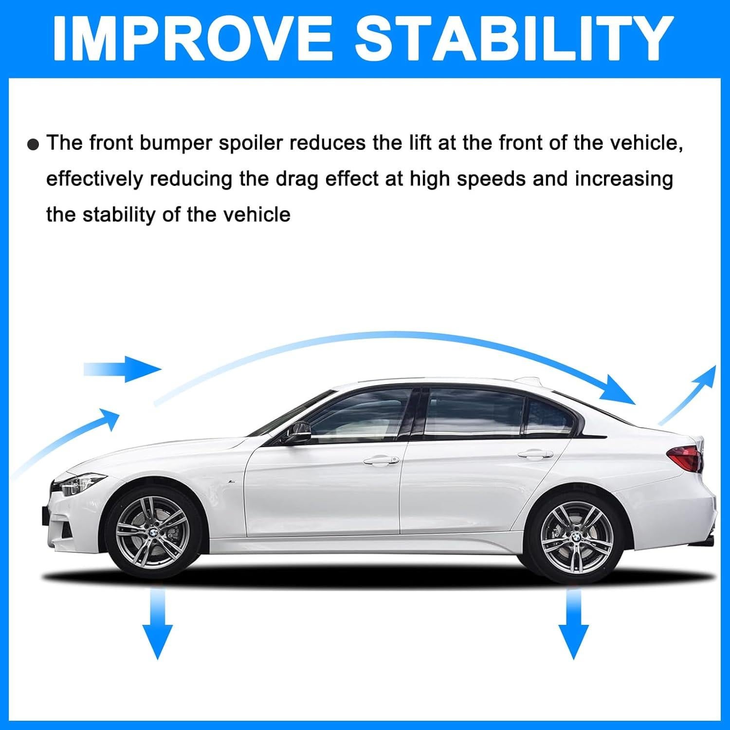 Labio de Parachoques Delantero Negro Brillante Dodge Charger 2015-2023