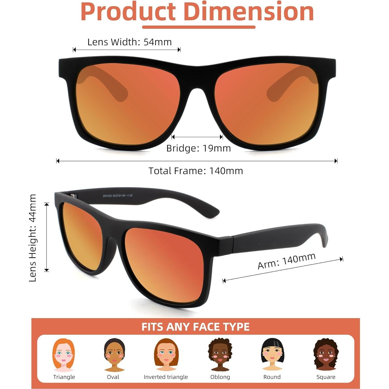 Gafas de sol lectoras SOPHILY 1.0 UV400 para adultos