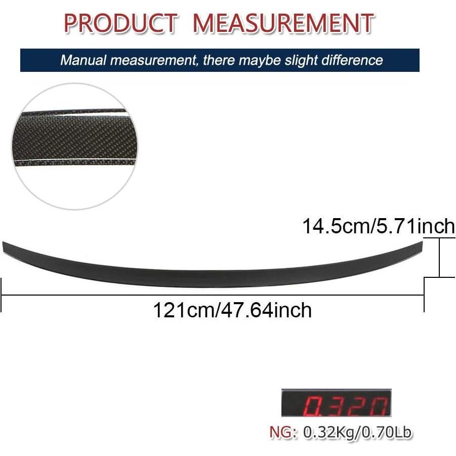 Spoiler trasero de fibra de carbono JC SPORTLINE para Audi A4 B9 2017-2024