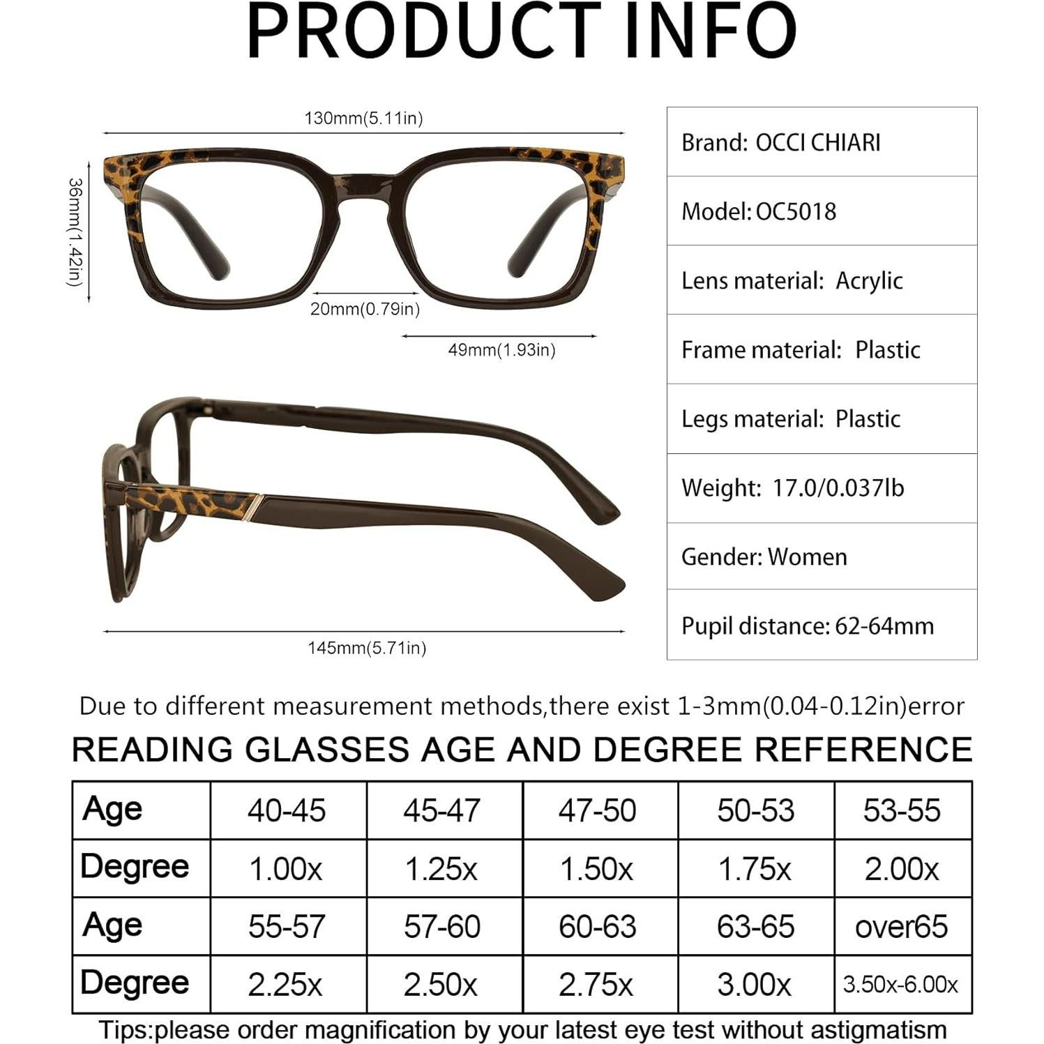 Gafas de Lectura OCCI CHIARI 2.0x Moda Mujeres