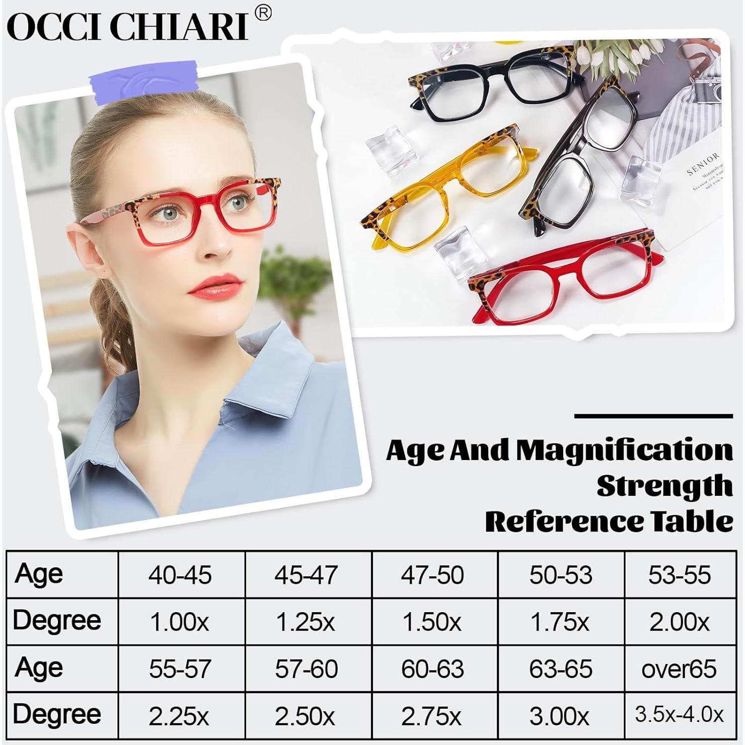 Gafas de Lectura OCCI CHIARI para Mujeres 1.25x Color Rojo