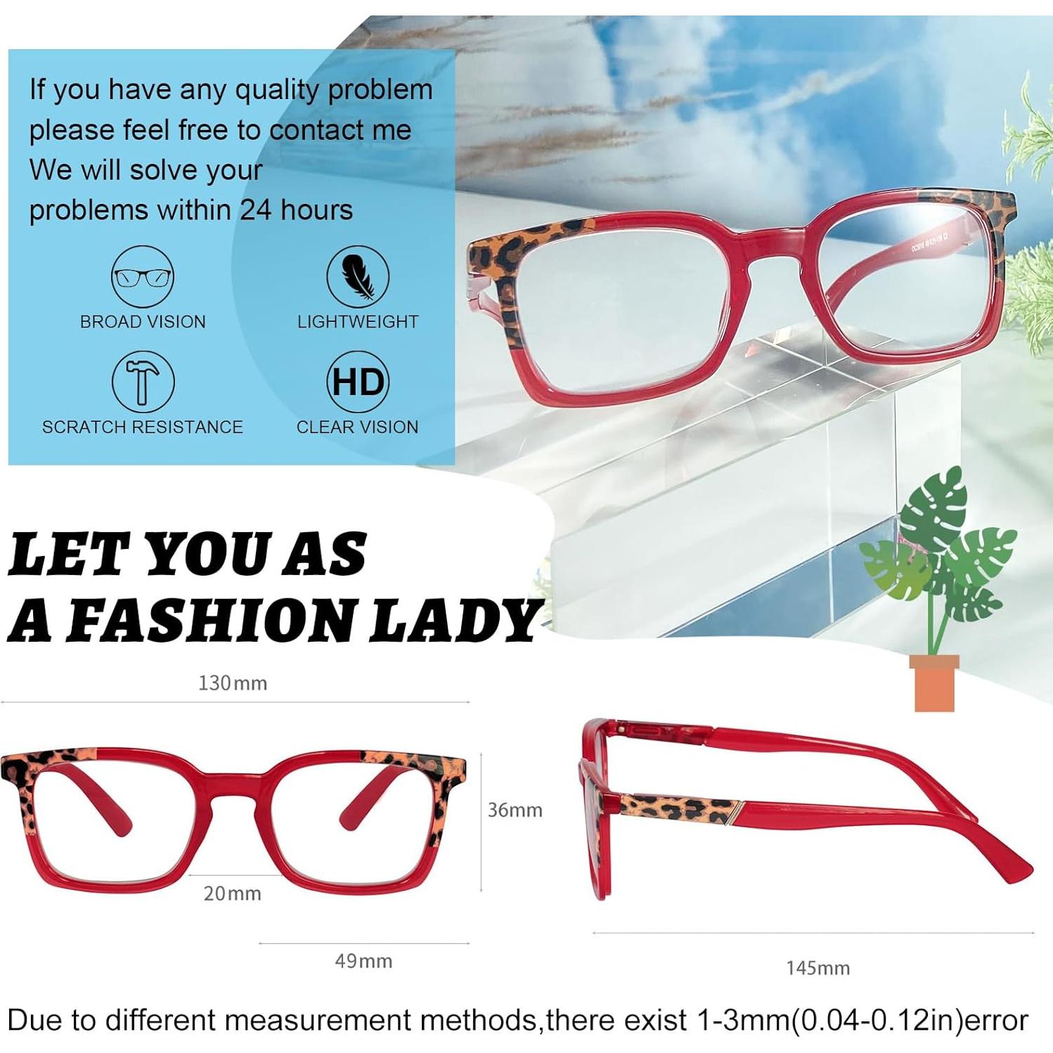 Gafas de Lectura OCCI CHIARI para Mujeres 1.25x Color Rojo