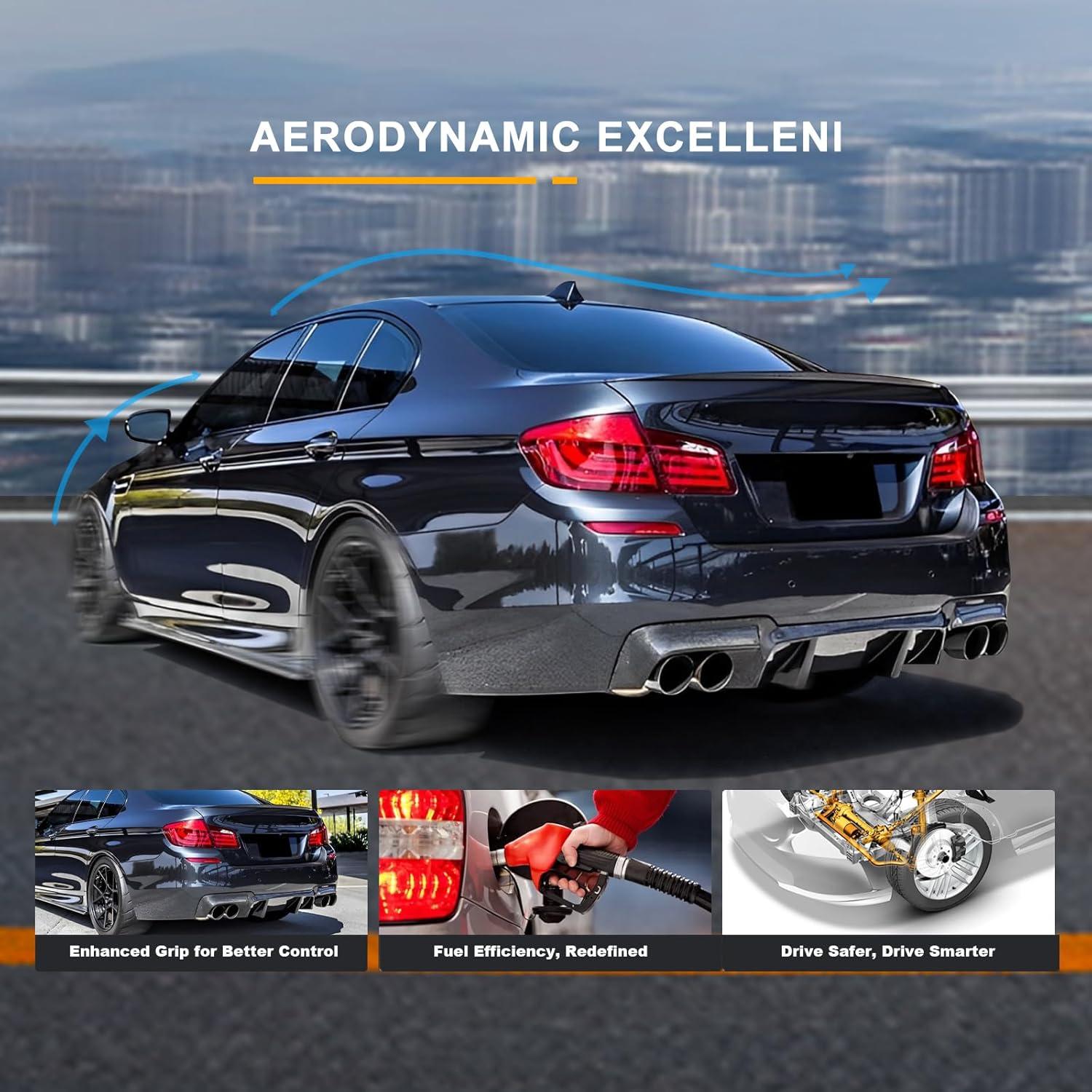 Spoiler Trasero KHK F10 M5 Negro Brillante 2010-2016 BMW 5-Series