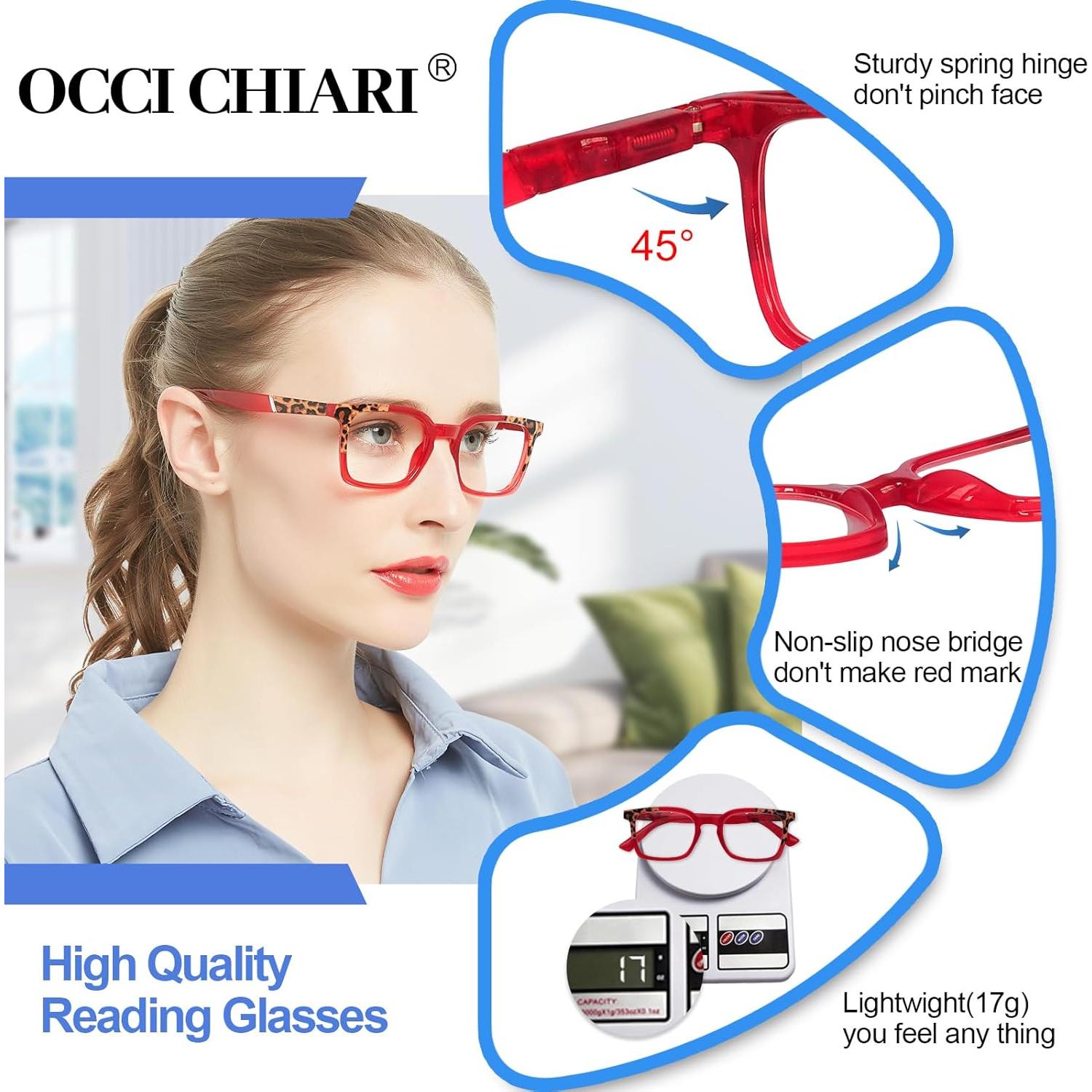 Gafas de Lectura OCCI CHIARI para Mujeres Lentes Claros
