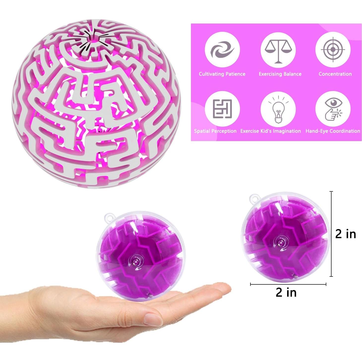 100 Pzs Mini Bola Laberinto 3D Yomwet Juguetes Antiestrés