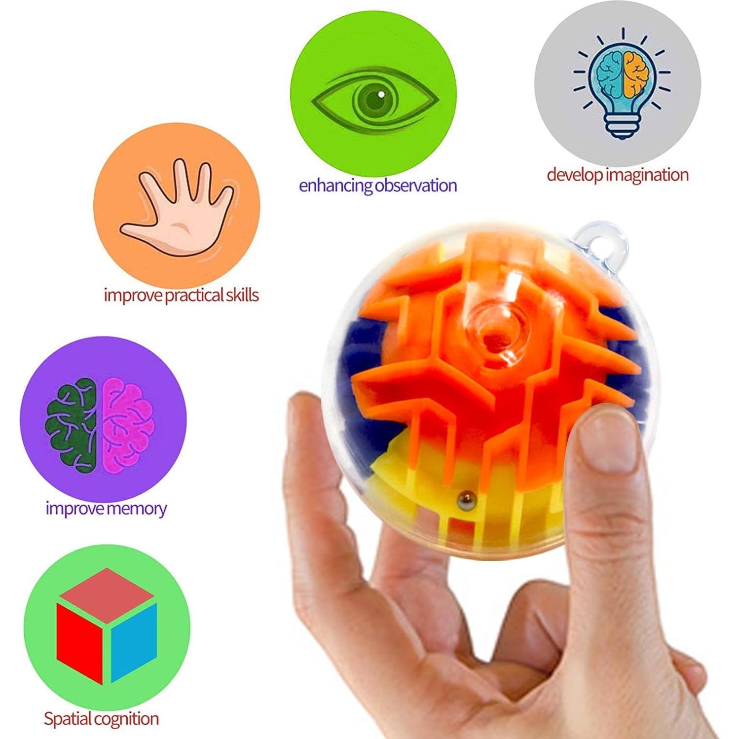12 Piezas Bola Laberinto 3D YI-YANG-AII Juguete Educativo