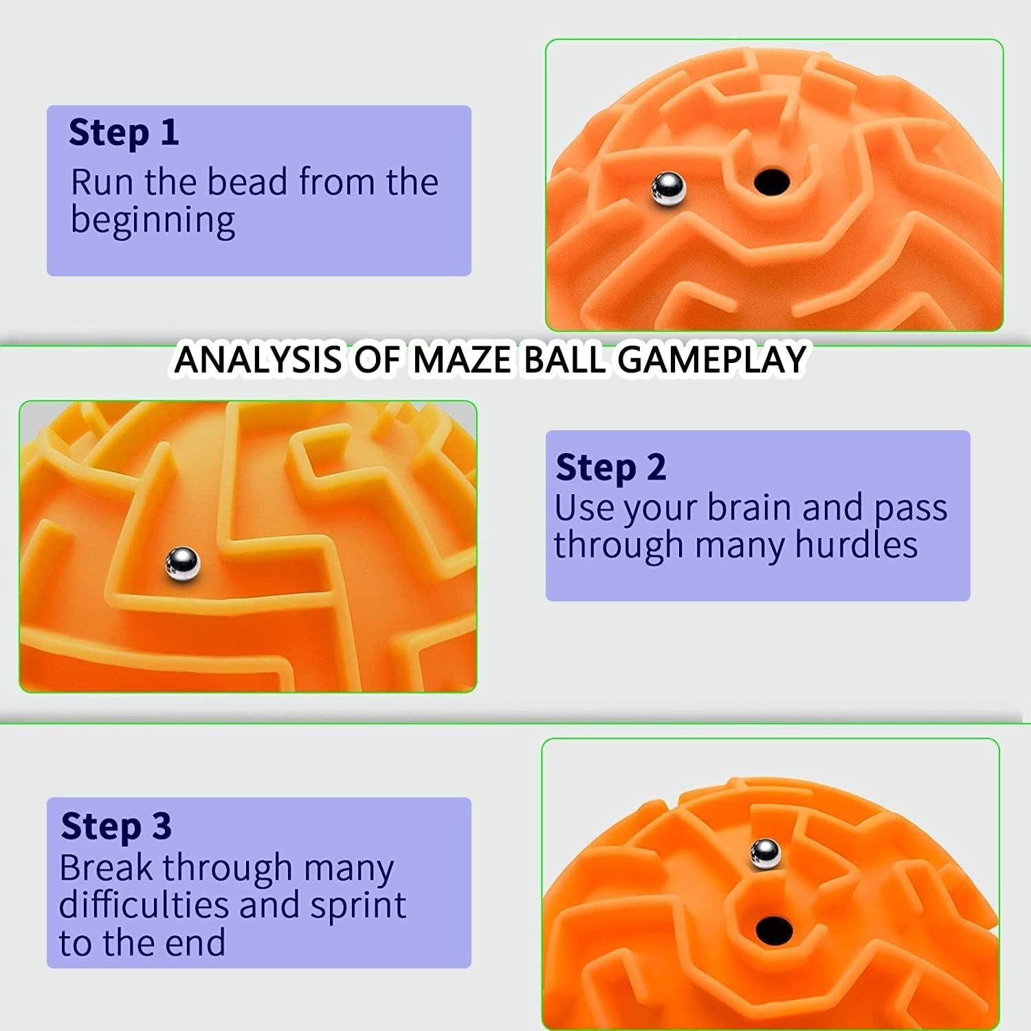 12 Piezas Bola Laberinto 3D YI-YANG-AII Juguete Educativo