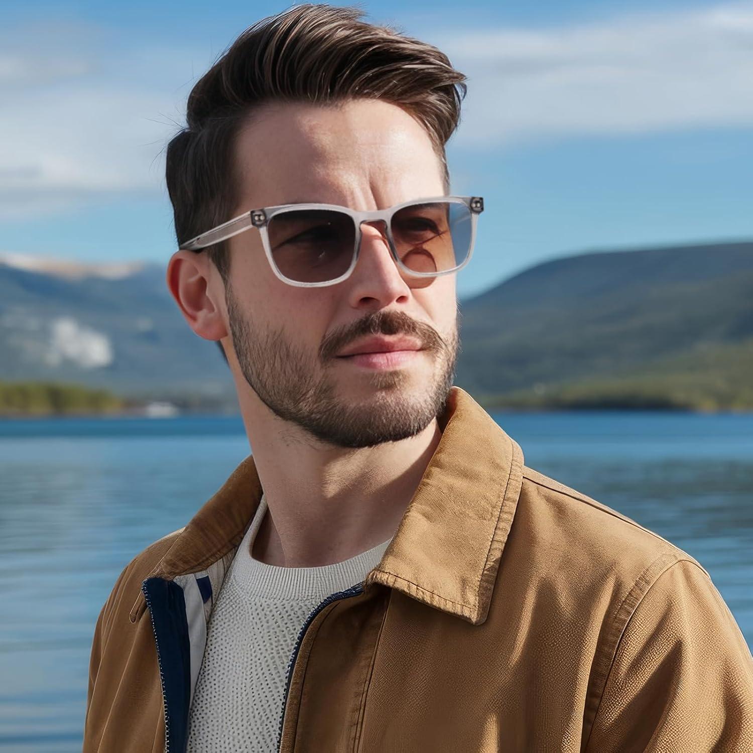 Gafas de lectura bifocales UV400 con marco de acetato