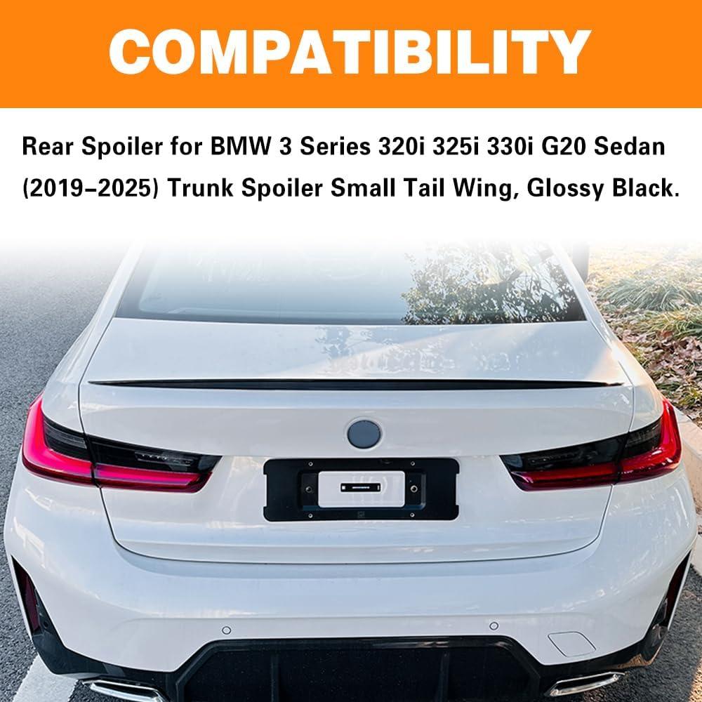 Spoiler Trasero BMW Serie 3 G20 320i 325i 330i 2019-2025 Negro