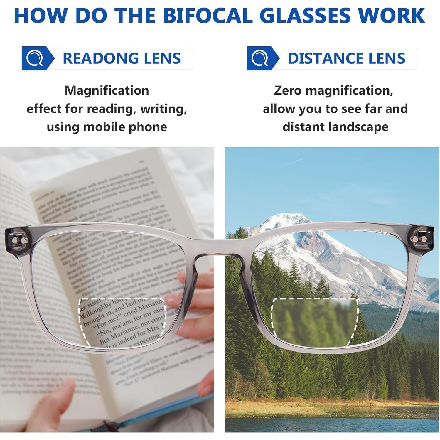 Gafas de lectura bifocales Anti Luz Azul Acetato 1.5x