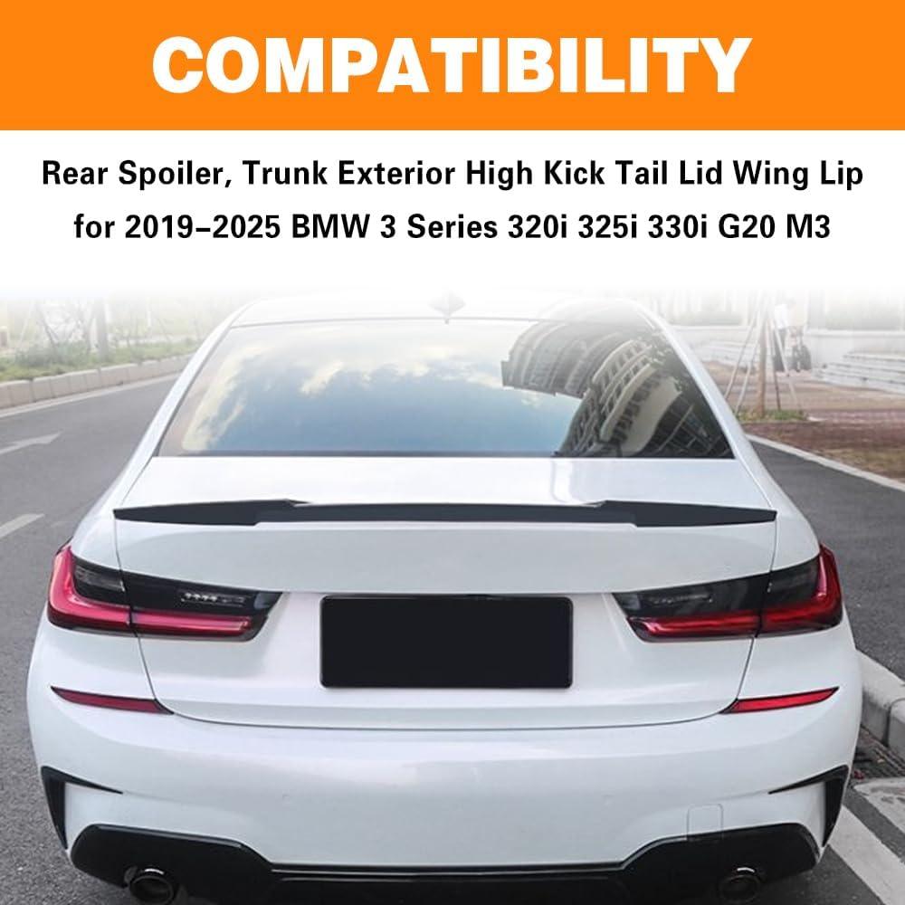 Spoiler Trasero BMW 3 Series G20 2019-2025 Negro Brillante