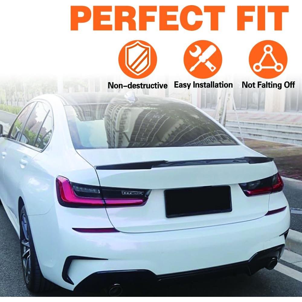 Spoiler Trasero BMW 3 Series G20 2019-2025 Negro Brillante