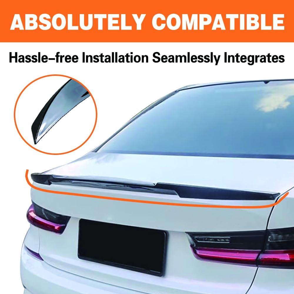 Spoiler Trasero BMW 3 Series G20 2019-2025 Negro Brillante