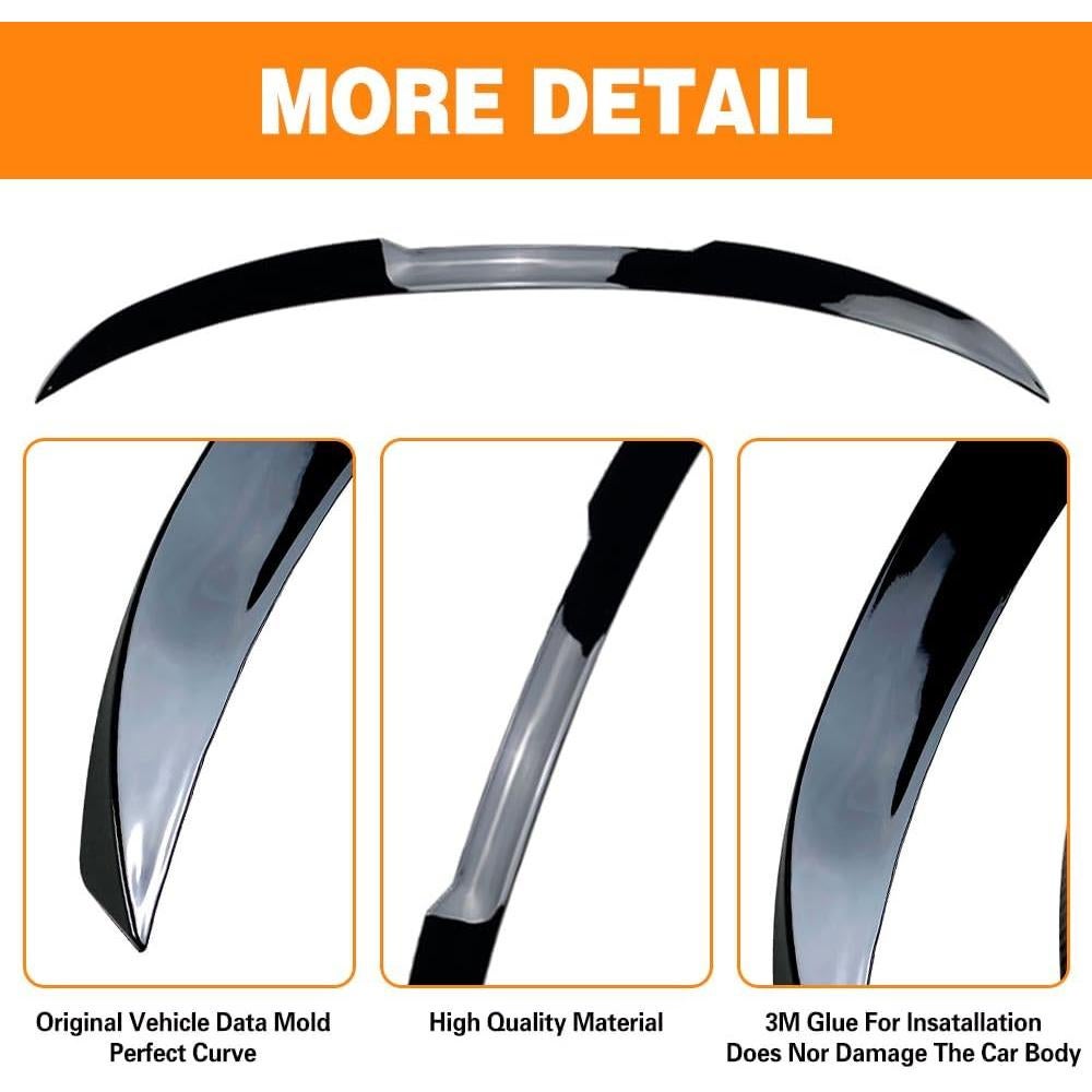 Spoiler Trasero BMW 3 Series G20 2019-2025 Negro Brillante