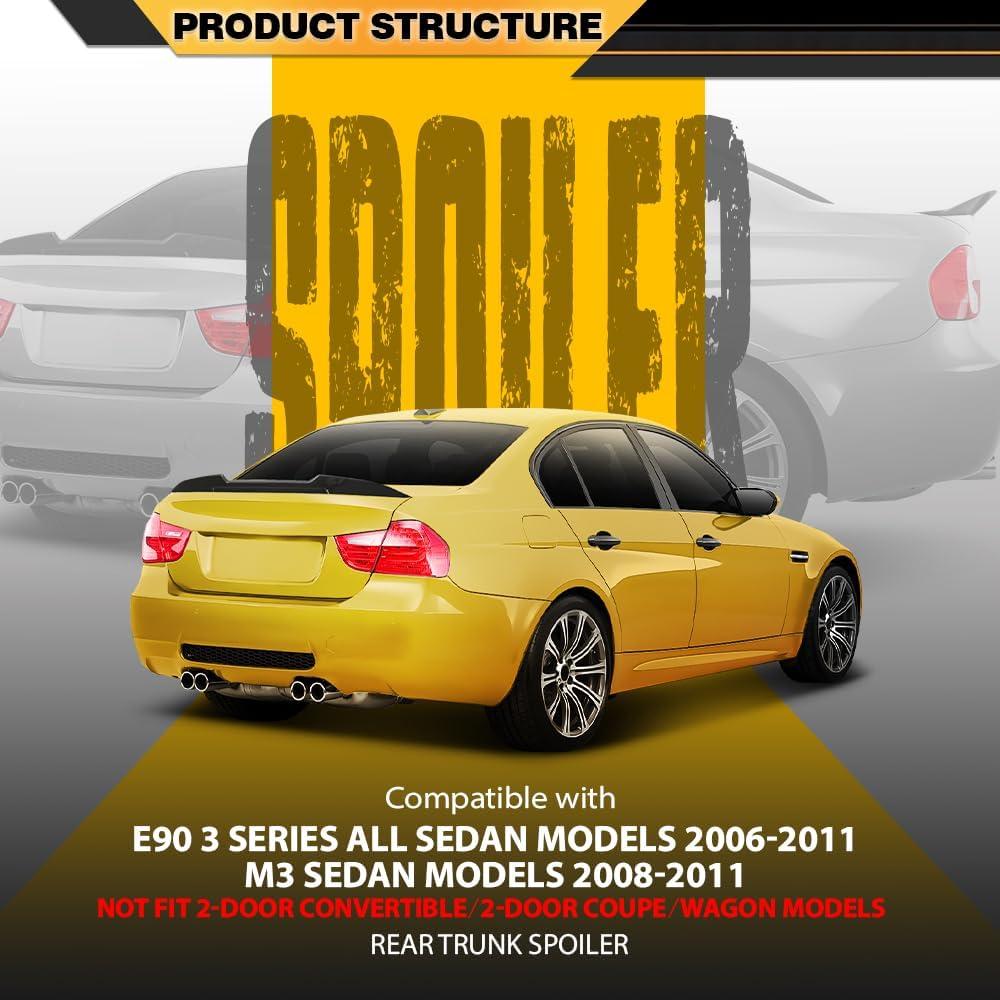 Alerón Trasero BMW E90 3 Series Sedán 2006-2011 PSM Negro