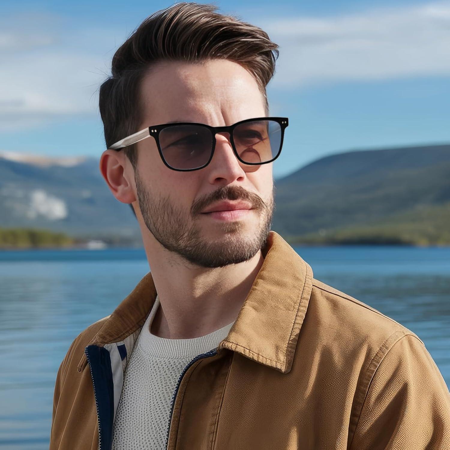 Gafas de Lectura Bifocales Hombres Acetato 1.5x Protección UV400