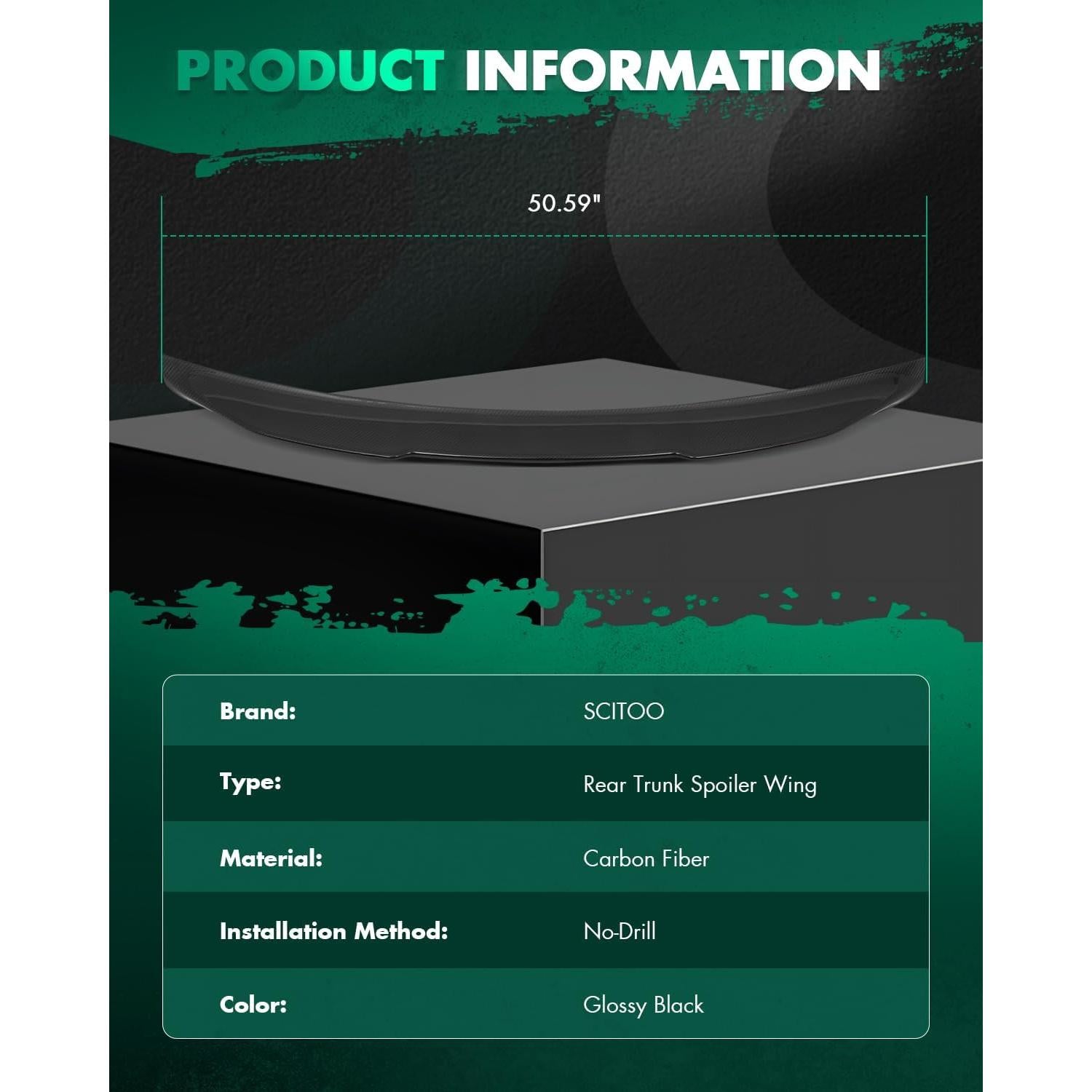 Alerón Trasero SCITOO de Fibra de Carbono para BMW G30/F90